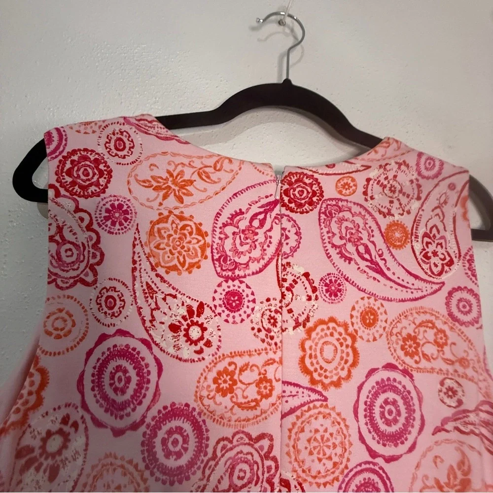 Lands’ End Pink Paisley Sleeveless Dress, Sz 10. - Picture 8 of 11